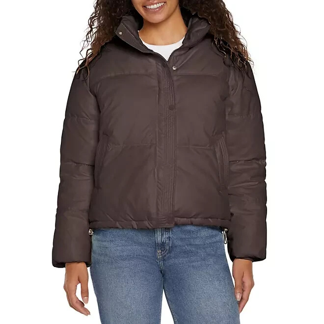 Express Women's Puffer Jacket Size XL Brown