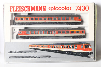 Fleischmann Spur N 7430 Dieseltriebzug BR 614 DB grau orange  OVP  (289197) #94#