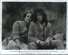 1985 Press Photo Actor Matthew Modine & Co-Star in "visionQuest" Movie