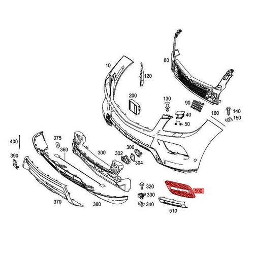 Fit For Mercedes W166 ML350 2012-2015 Pair Left Right Fog Light DRL Cover Grille - Picture 5 of 5