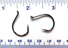 100 Gerry's Tackle Black Wacky Worm Wide Gap Octopus Fish Hooks size 1/0