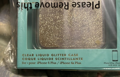 Kate Spade Gold Liquid Moving Glitter Hülle für Apple iPhone 6 6s Handy - Bild 2 von 5