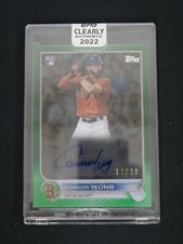 CONNOR WONG 2022 TOPPS CLEARLY AUTHENTIC GREEN RC AUTO /99 BOSTON RED SOX