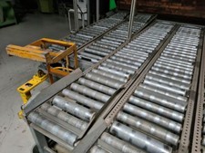 Rollenbahn Bosch 3,40m x 48cm Stahlrollen 38,5cm breit mit Gefälle ohne Antrieb