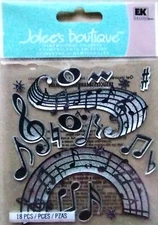 Jolee's Boutique  MUSIC NOTES  Dimensional Scrapbooking Stickers