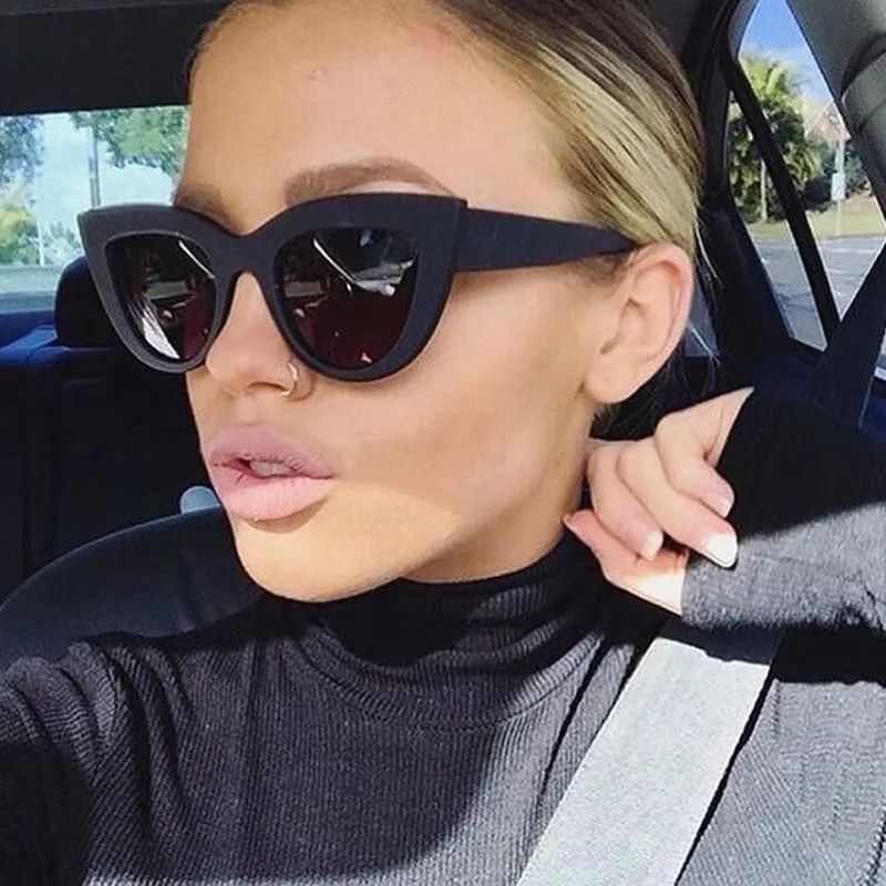 Black Cat-Eye Women’s Sunglasses - Stylish UV Shades Black Cat Eye Sunglasses | Womens Retro Sunglasses | Raven  main image 3