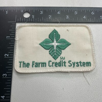 VINTAGE THE FARM CREDIT SYSTEM Farmer Advertising Patch 12T2 | eBay