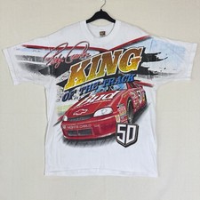 Vintage Ricky Craven Budweiser Nascar all over print shirt 1999 Size Large