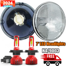 7 Inch Led Glass Headlight Round Original Classic Look Conversion Chrome Pairs 7 Inch Led Glass Headlight Round Original Classic Look Conversion Chrome Pairs