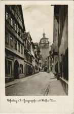 Old postcard postcard Rothenburg-Weisser Turm GERMANY (1075253)