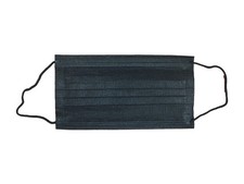 50 Face Masks Face Masks - Black 3 Ply Earloop Mask Bulk Wholesale Lot PPE