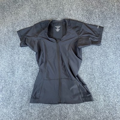 Postural Fitness By Alignmed Posture Shirt Women Large Black Full Zip Activewear
