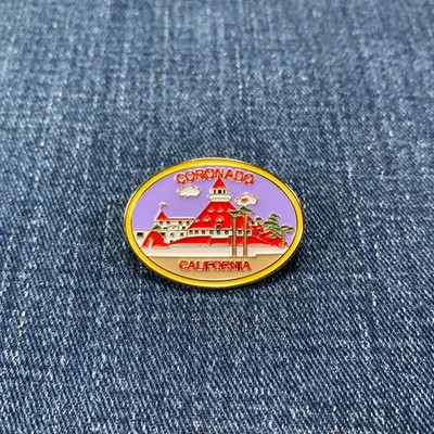 Coronado Pin - San Diego California Cast Metal Enamel Pin Rubber Backing 1.25''