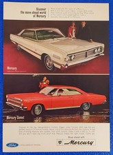 Vintage 1966 Mercury Comet Cyclone Gt Park Lane Original Car Print Ad By Ford