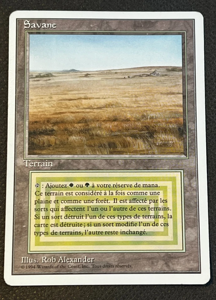 MtG Savannah Dual Land - Magic The Gathering - Revised French - lightly played - Image 2 of 4
