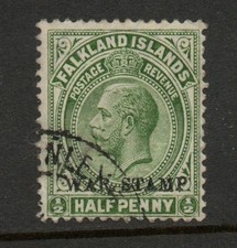 Falkland Islands 1918-20 ½d Deep olive (comb perf) SG 70b Fine used. (R4665)