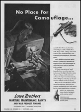 1942 Lowe Brothers Dayton Ohio Industrial War Products Paint Finishes Print Ad