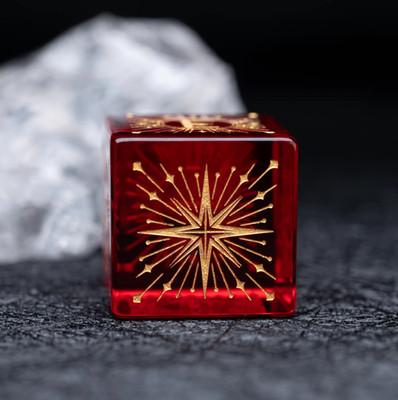 Custom Garnet Crystal Singularity Dice Set D&D COC Cthulhu TRPG MTG D20
