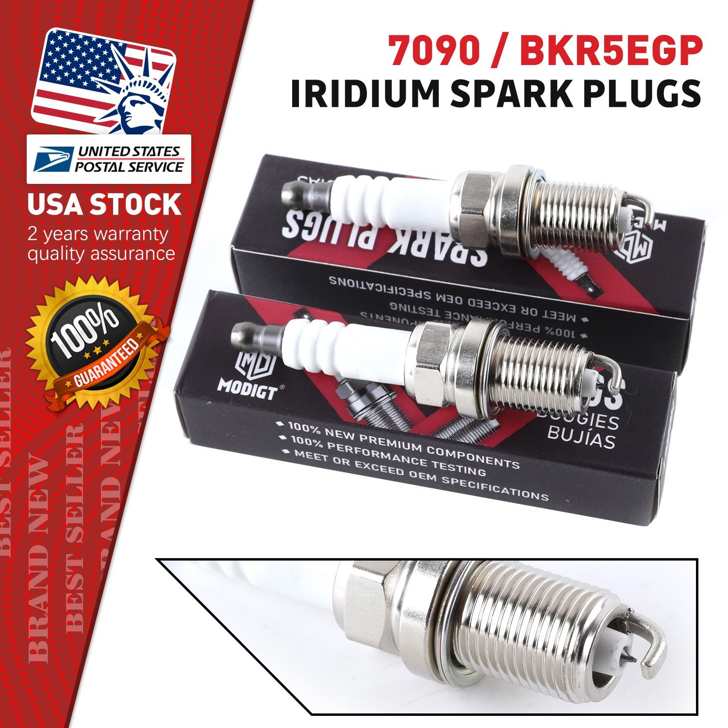 6 New For NGK Laser Iridium #BKR5EGP/7090 Spark Plugs For Chrysler Lexus Kia