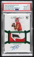 PSA/DNA 2021 Flawless Collegiate Emerald 3/5 Justin Fields #64 Patch Auto 00em