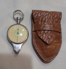 Vintage  Wanderer Compass & Map Measurer in German leather case