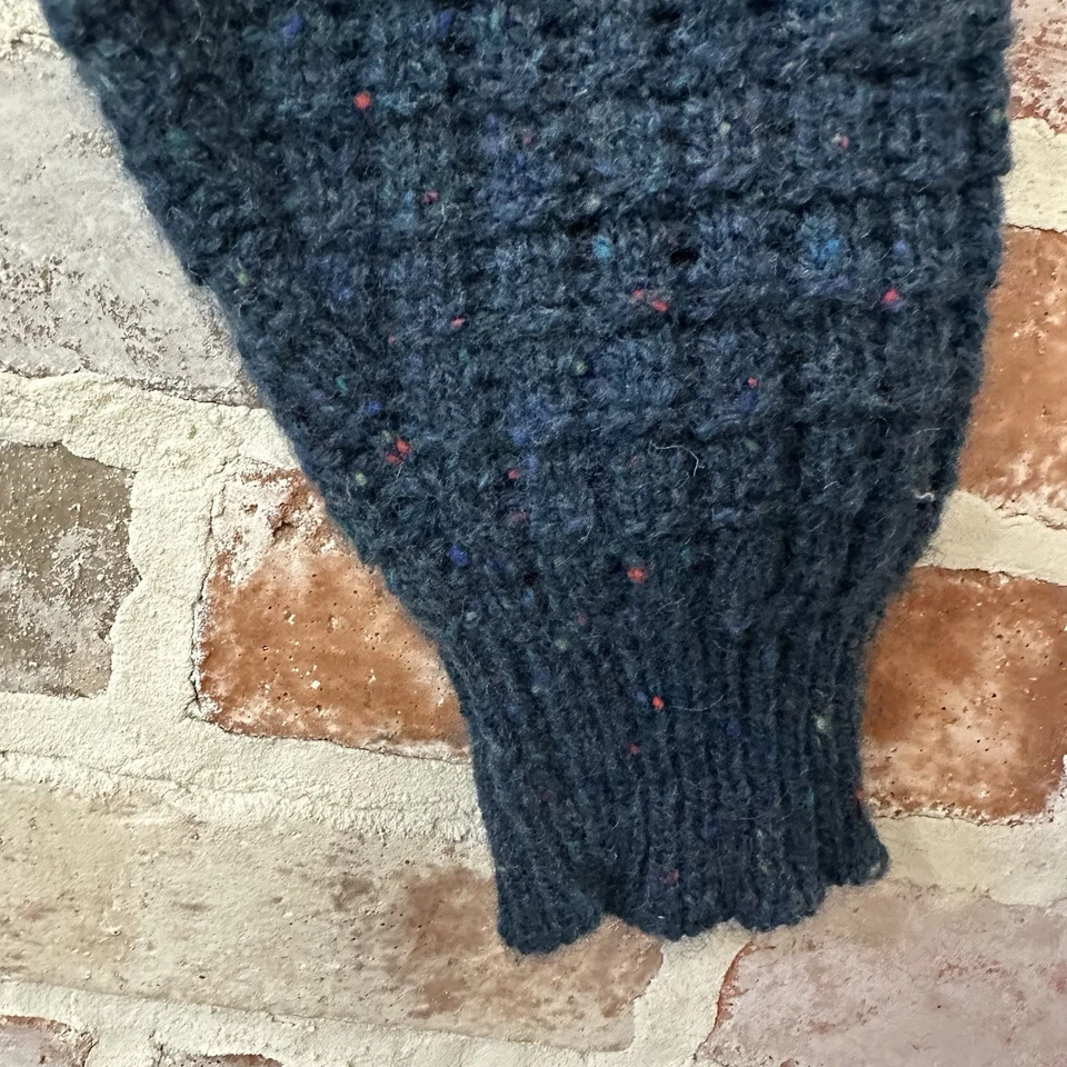 Винтажный мужской свитер REI большой шерстяная смесь синий крапинками США для улицы 80-е - Изображение 4 из 4