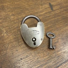 Vintage Brass Padlock - Inglo - American Lock Co - Willenhall - Eng