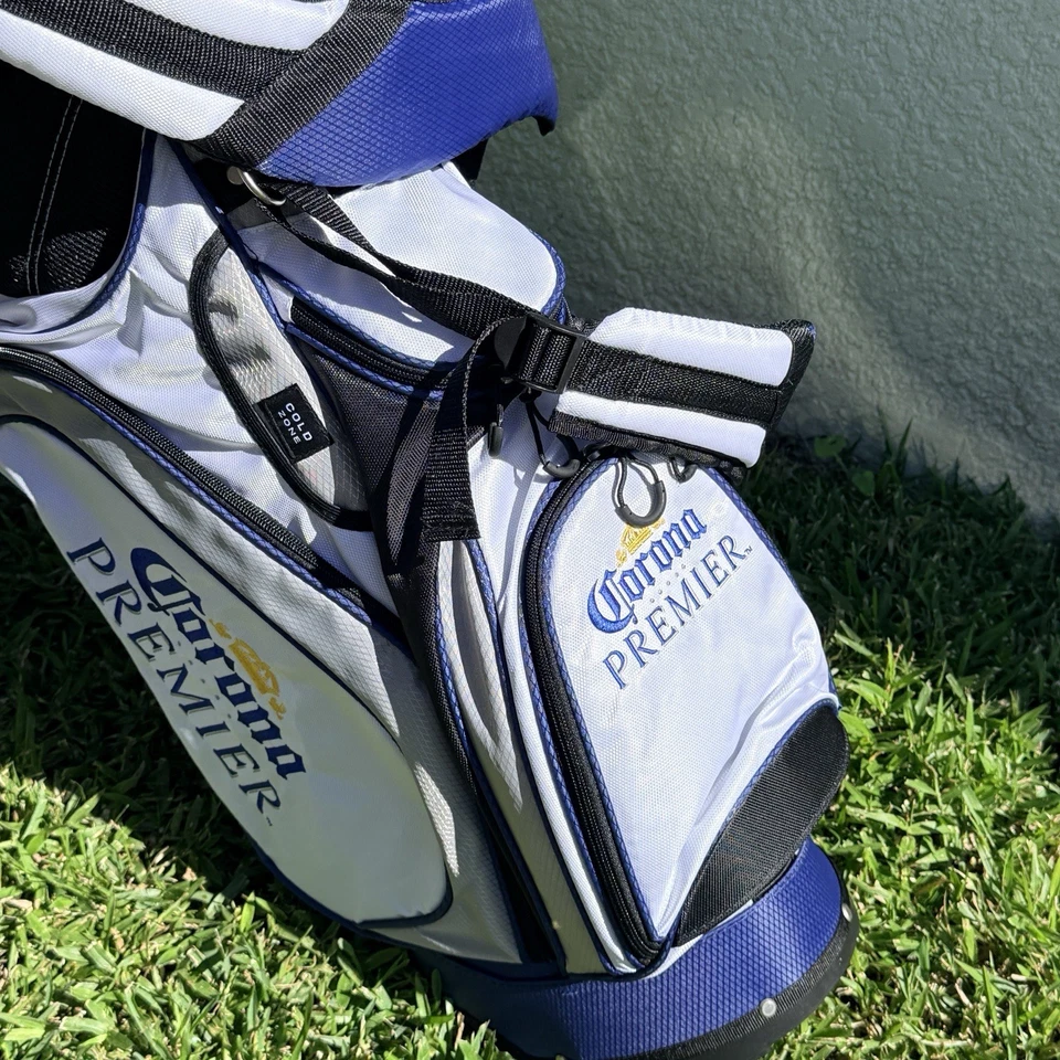 Nueva bolsa de pie de golf Corona Premier Beer en blanco Dis/Vet bolsas icónicas 7 bolsillos Foto 4 de 4
