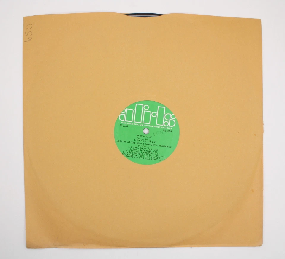 1970 AFRTS Conway Twitty Del Reeves Country Armed Forces Transcription RL‑30‑9 - Image 2 of 4