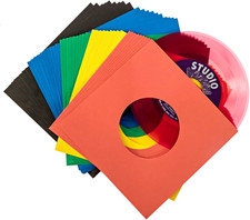 Vinyl Record Sleeves 45Rpm - 7 Inch Premium Acid Free Protection Multicolor Pap