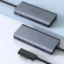 New MS Surface Dock, 11-in-1 Surface Docking Station 4K60HZ HDMI, Surface Tra...