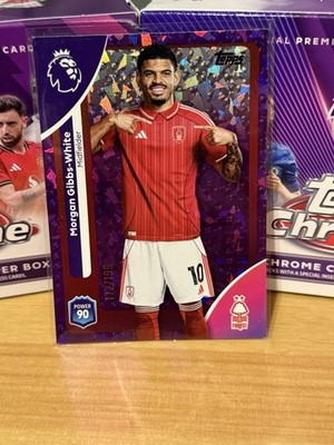 Topps Premier League 2026 Morgan Gibbs White /199 Purple Sparkle