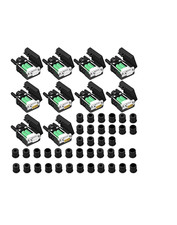 10PCS DB9 Male Breakout Connector,Db9 Solderless RS232 D-SUB Serial to 9-Pin Por