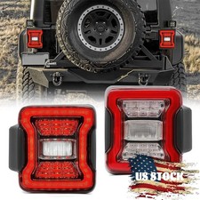 Rear Brake Turn Signal Lamps Led Tail Lights Pair For 2007-2018 Jeep Wrangler Jk