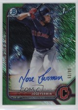 2022 Bowman Chrome Prospect Green Shimmer Refractor 53/99 Jose Fermin Auto 0o6m