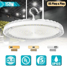 Industrial 150W UFO LED High Bay Light Dimmable Ceiling Fixture Adjustable Model