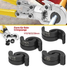 4St&uuml;ck Pressbacken f&uuml;r Presszange Rohrpresszange V Kontur Crimpeins&auml;tze V15-28mm