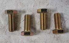 M&M FASTENERS 60418ZYEL (4-Pack) Bolt, Hex M12-1.75X30 Cl10.9 Znyel 