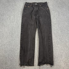 Vintage Levi's Jeans Mens 29x32 Actual 26x28 Black 505 Regular Fit 100 Cotton