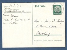 1940 DR IN ELSASS CAŁOSTKA POCZTÓWKA P 2 KOLMAR DO STRASBURGA