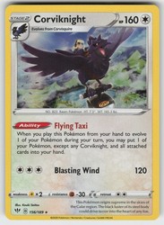 Corviknight 156/189 Holo Rare Darkness Ablaze