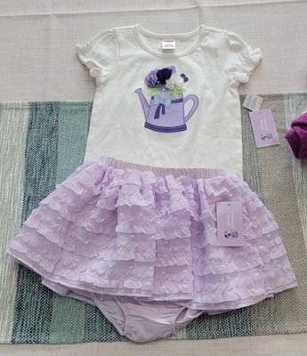 Barrettes Gymboree Vintage - Set Tiare Et Barrettes Lavande à Pois Violets, Personnage Curly, Occasion