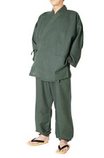 Kimono Samue Men s Ryuuga Samue Samue Cotton 45 Linen 55 Dark Green S Japan