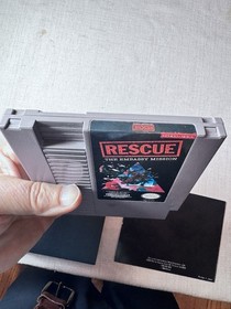 Nintendo NES Rescue: The Embassy Mission Game Cartridge With Manual & Cover