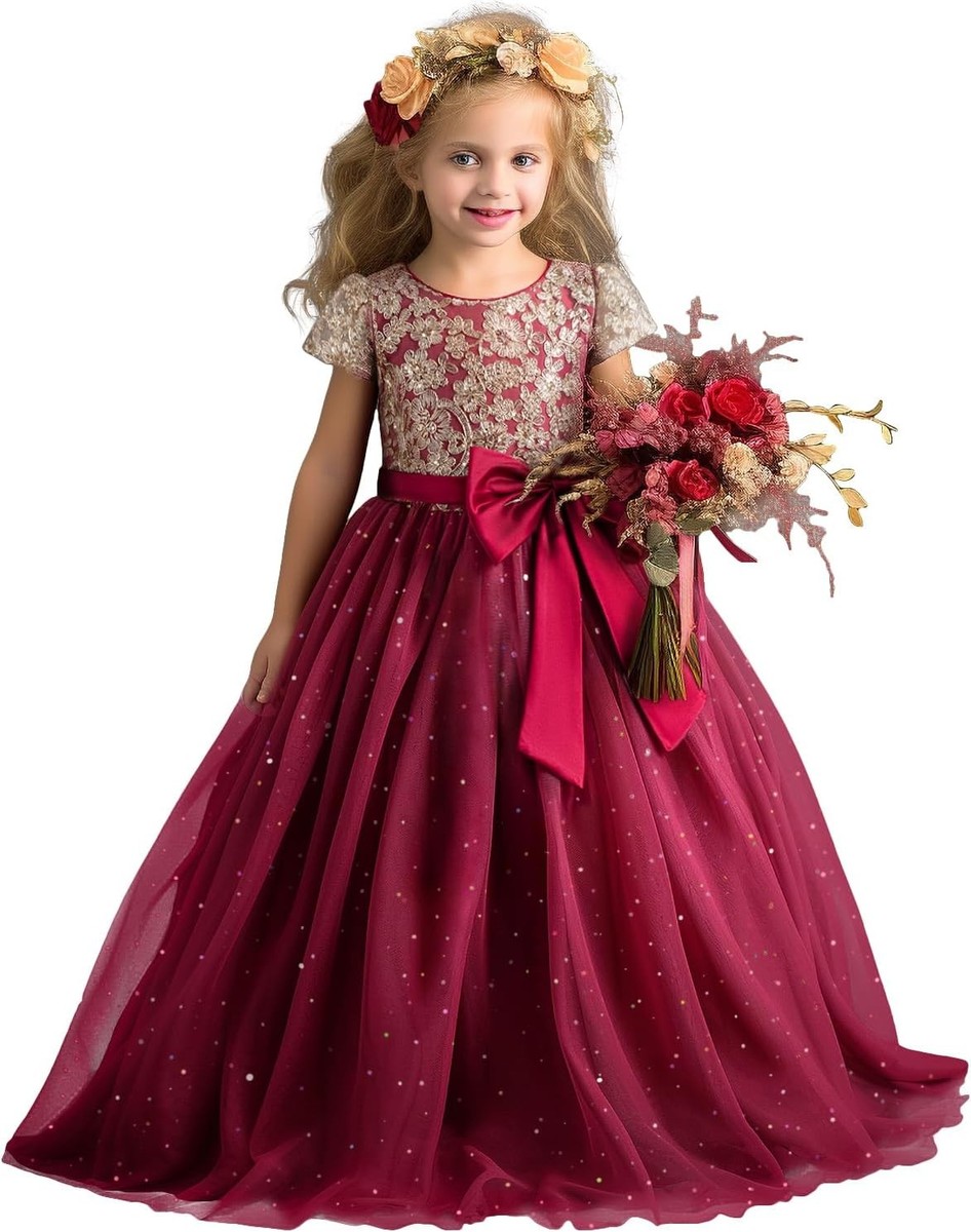 Girls Pageant Princess Flower Dress Kids Prom Puffy Ball Gowns Holiday Party | eBay Girls Pageant Princess Flower Dress Kids Prom Puffy Ball Gowns Holiday Party | eBay