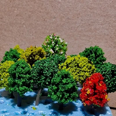 N Gauge Trees Set A06 - 16x Garden Parkland model trees 3cm - 4cm