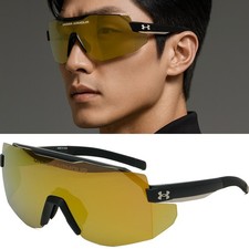 Under Armour Sunglasses UA SQUAD 2M22B Gold Mirror Running Baseball 146925963