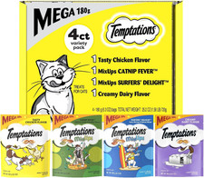 Cat Treats Classic Crunchy and Soft Cat Treats Variety Pack, 6.3 Oz. Pouches Pa