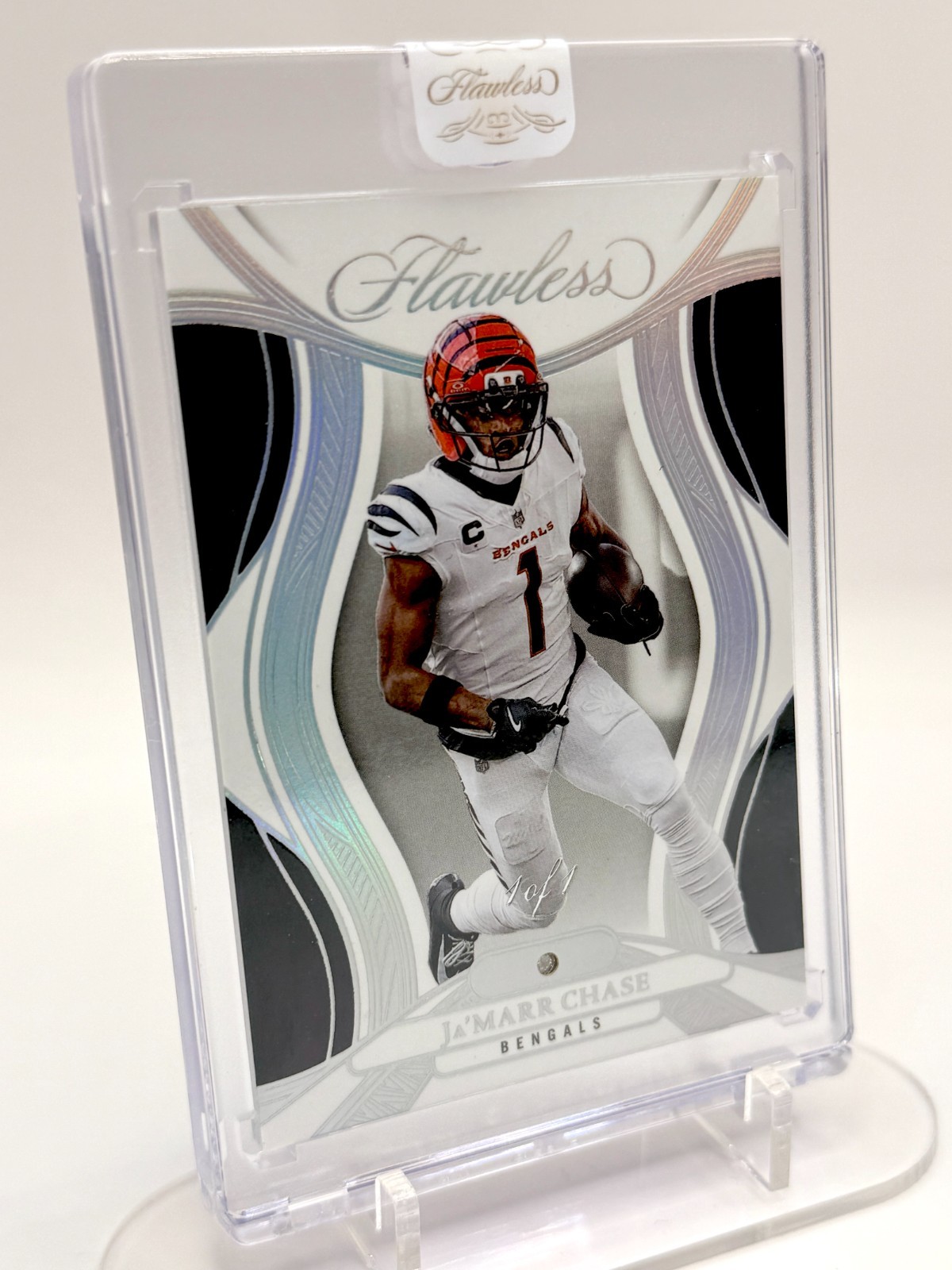 2025 Panini Flawless Ja'Marr Chase Diamond Black 1/1 Bengals (ONE of ONE) 🔥 view 3