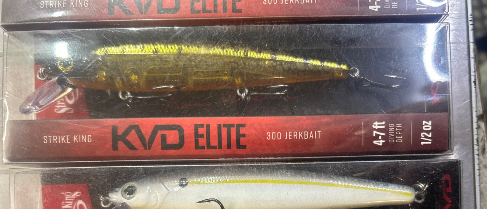 3x Strike King KVD Elite 300 Series Jerkbait - 4.75 Inches 1/2oz, New!! - Image 2